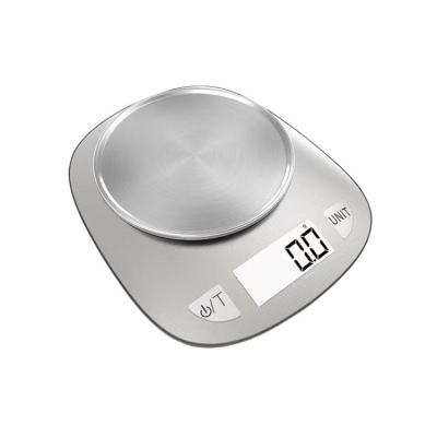 Veidt ROUND 5kg Stainless Steel Food Scale Smart Food Weight Scale Digital Kitchen Scale Battery Operated and ROUND Design