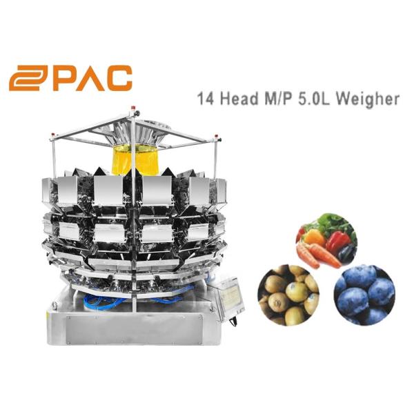 SUS316 / SUS304 Body 0.8L Hopper 10/14 head Multi Head Weigher Pet Food Snack weighing machine