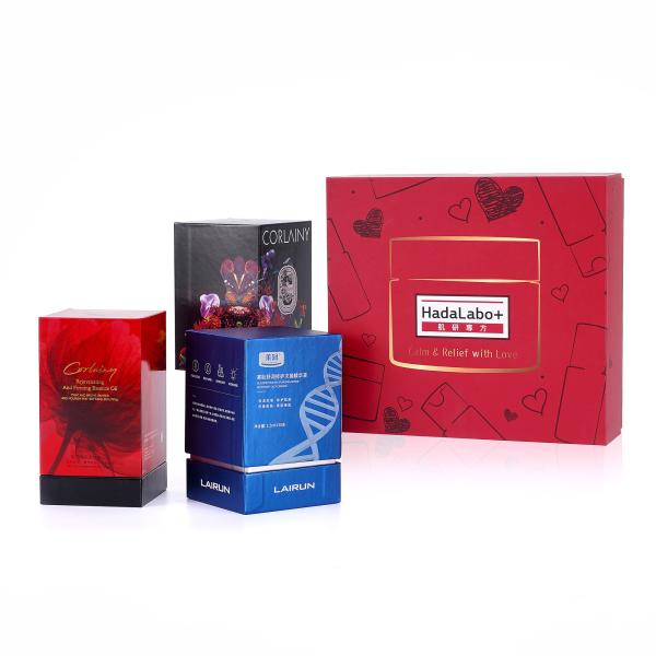 Boîte de papier pliable pour les soins de la peau et les parfums Boîte d'emballage cadeau de maquillage cosmétique de luxe