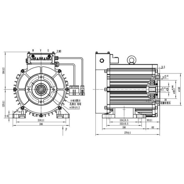 Innovative Technology 16.5kW PMSM for Electric forklift oil pump motor