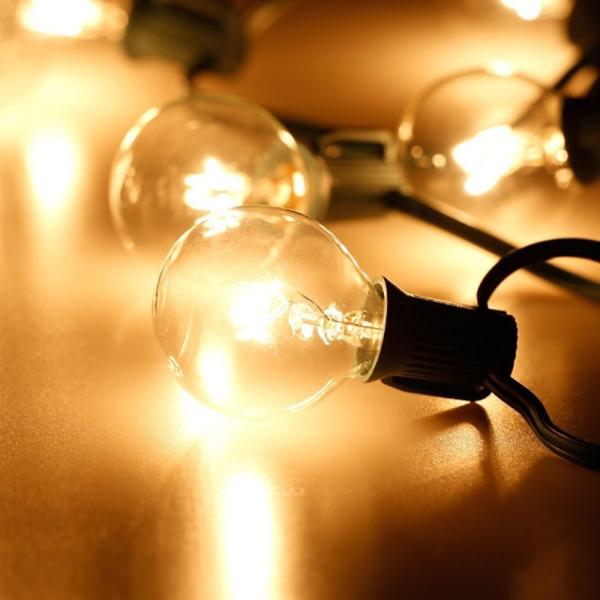 3M Connectable Outdoor String Lights G40 Globe Patio Lights Edison Glass Bulbs WaterproofE12 Socket Base Hanging Light Garland