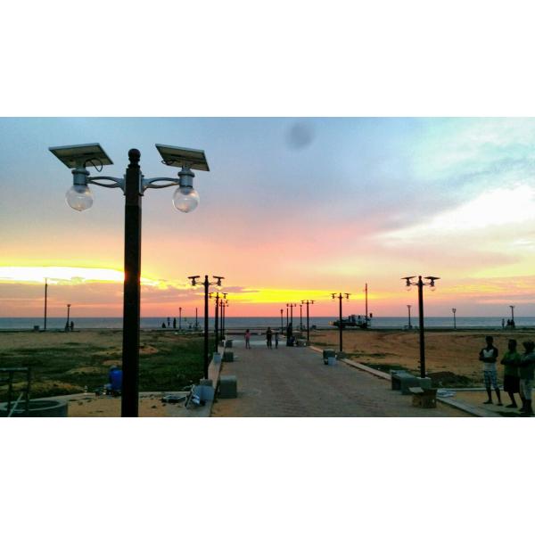 Integrated Solar LED Wall Light With Lithium Battery , 50000hrs Lifespan