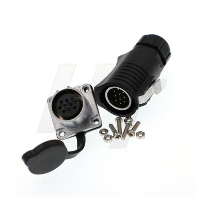 HangTon LP20 5A 10 Pin Connector Waterproof Male Plug Female Panel Mount Socket