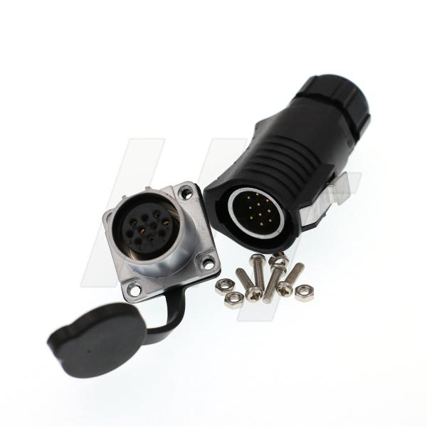 HangTon LP20 5A 10 Pin Connector Waterproof Male Plug Female Panel Mount Socket