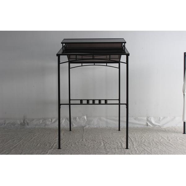 Hard Top BBQ PC Board Grill Gazebo Metal Frame for Outdoor Garden Park Patio Barbecue