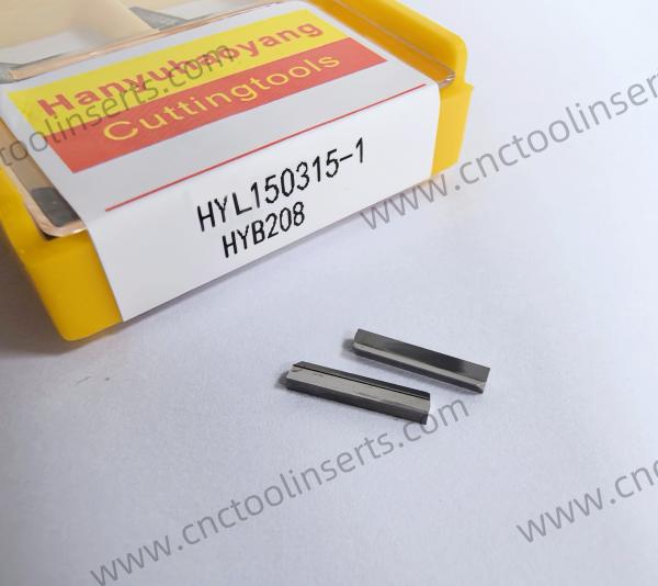 Insert de repassage CNC avec revêtement PVD HYL150315-1 HYB208, adapté aux matériaux difficiles à usiner, à l'exception des alliages à haute température.