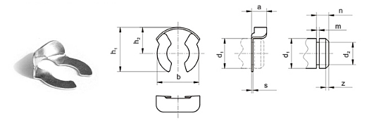 IATF16949 65Mn Mechanical Spring Steel Safety Clip