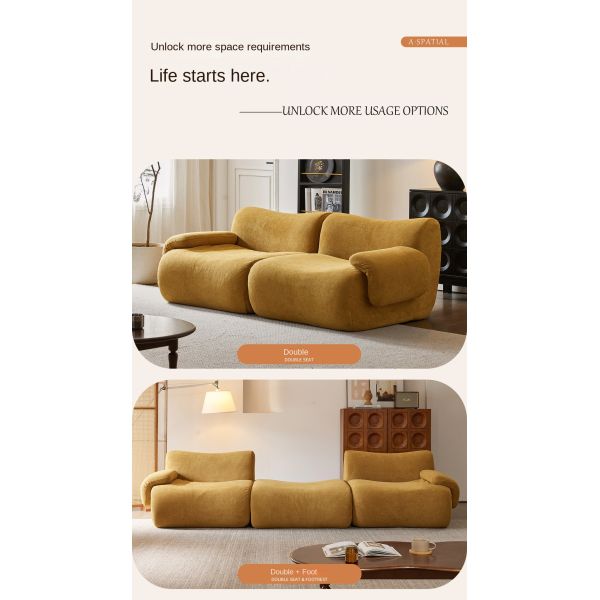 2025 New Modern Modular Sectional Sofa for Living Room Three Seat Lazy Lounge Compressed Sofas with Foot Pedal Corner Sofas Sets