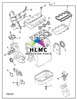 ISUZU 3LD1 Full Overhaul Gasket Kit 58781-40711 Diesel Engine Parts