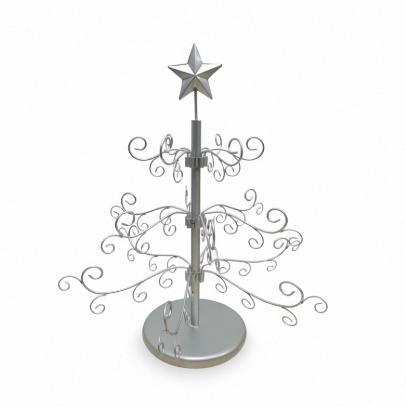 2 Feet Silver Christmas Tree Rust Resistant For Office Decorations Holiday Retail / Event Spaces