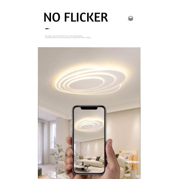 Modern Intelligence LED Ceiling Light Surface Mounted Home Decoration Acrylic Cover Iron Base Induction Lamps Living Room