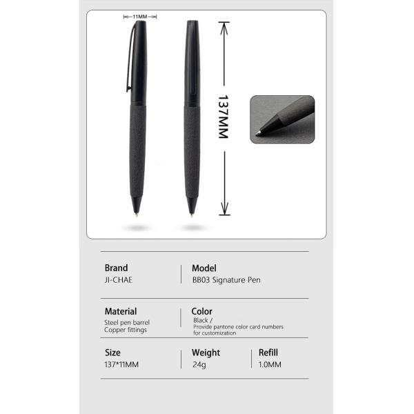 Retractable Twist Metal Ballpoint Pen 1.0mm Fluent Business Signature Pen For Gift