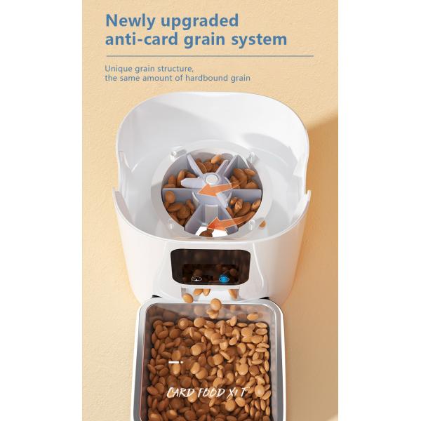 Comedor de gato inteligente ABS 6L blanco Comedor automático de cámara para mascotas para animales pequeños