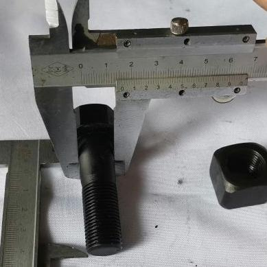 7H3597 1M1408 Excavator Track Shoe Bolt And Nuts 5/8 X 53 MM D5