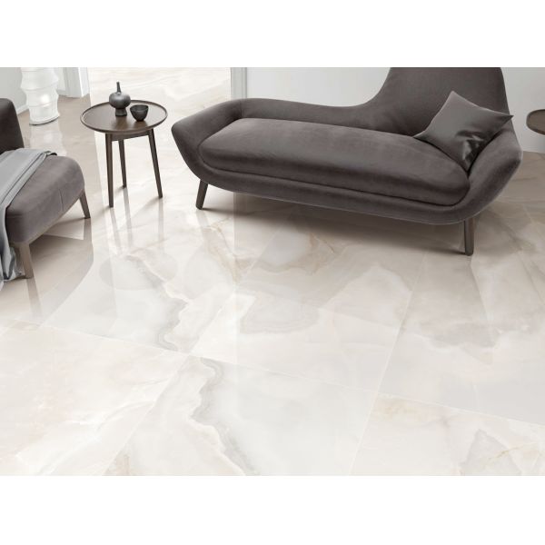 Super White Texture Modern Floor Tiles Jade Bright Surface And Soft Light