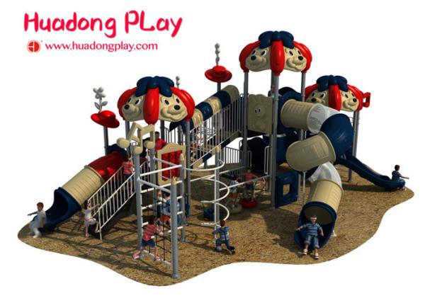 Eco Friendly Amusement Park Outdoor Playground Slides , Kids Playground Equipment