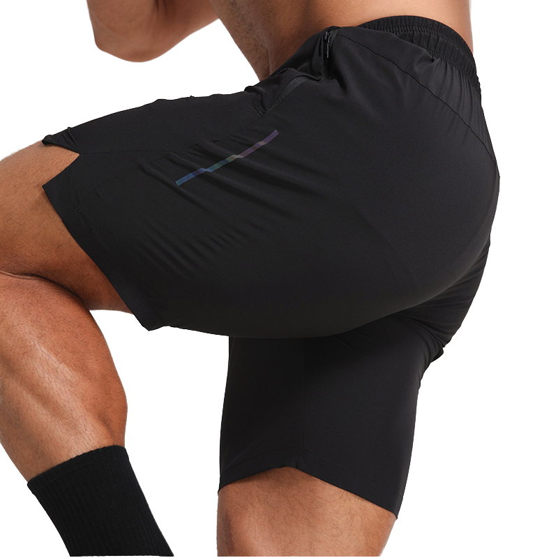 Men's High Quality Fitness Running Shorts Breathable Quick-Drying Material Knee Length Summer Back Pocket Pocket Plain Design