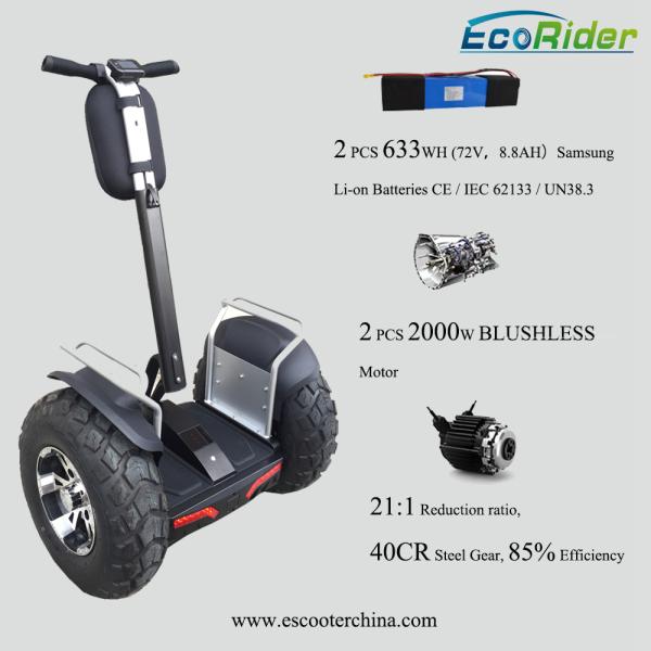 Lithium Battery Segway Electric Scooter , 2 Wheel Self Balancing Electric Chariot