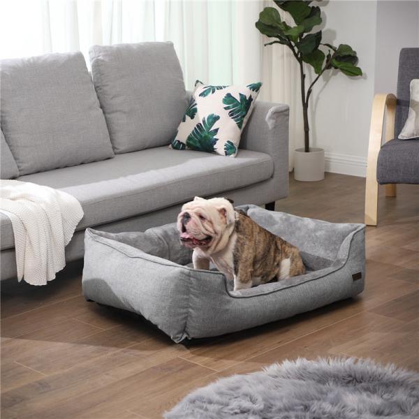 Brown Large Dog Cushion PGW12GG Model Number Cotton Filling With Removable Cover