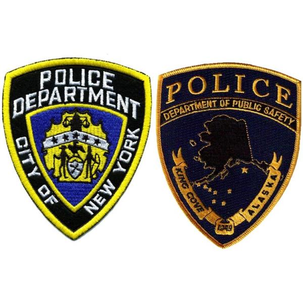 75% Embroidery Velcro Embroidered Police Patch For Police Uniform