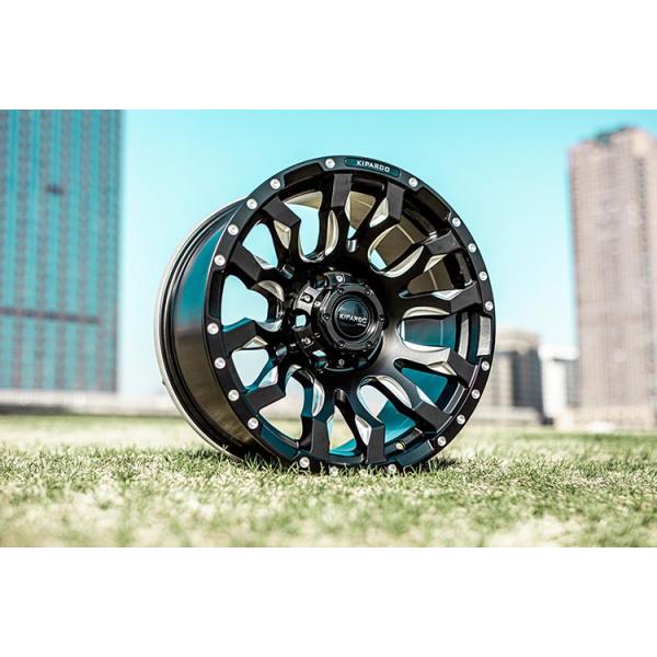 Black Milled PCD Jante 17 Inch 4x4 Off Road Rims impact resistant