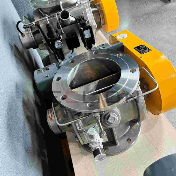 Alimentador de bloqueo de válvula de aire rotativa de acero inoxidable en planta de cemento que transporta polvo de PP