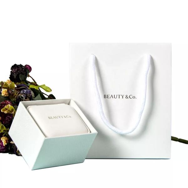 Custom Logo Jewelry Packaging Box High End Pu Leather Material