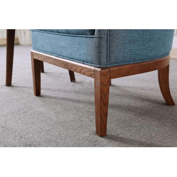 Fabric Leisure Wood Armchair Living Room Chair