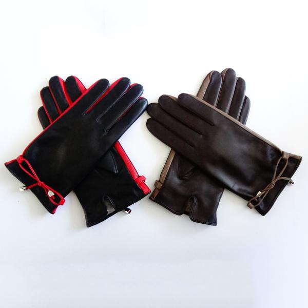 Leather Gloves Lining Wool Ladies Leather Gloves