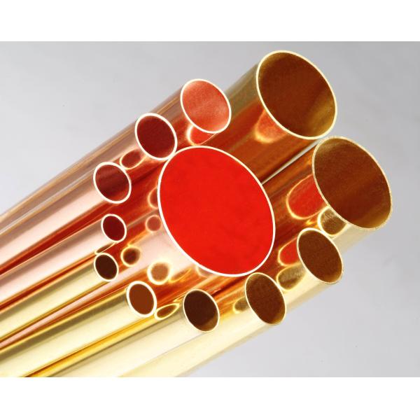 Refrigeration Straight Copper Pipe 1mm Wall CE For Plumbing