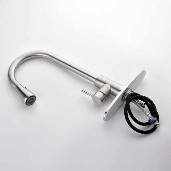 Hotel SUS 304 Brushed Black Pull Out Hot And Cold Water Bathroom Kitchen Sink Mixer Faucets