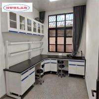 Wood lab workbenches in white color suitable for various applications