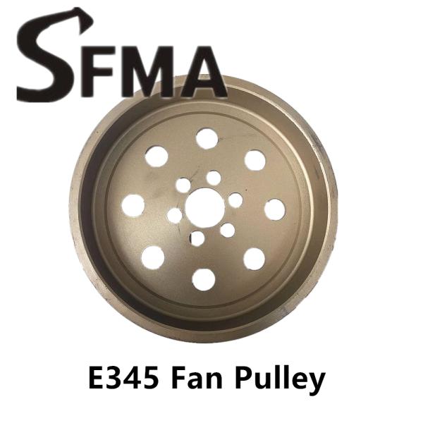 Iron OD266 8 Groove Pump E345 Engine Fan Pulley