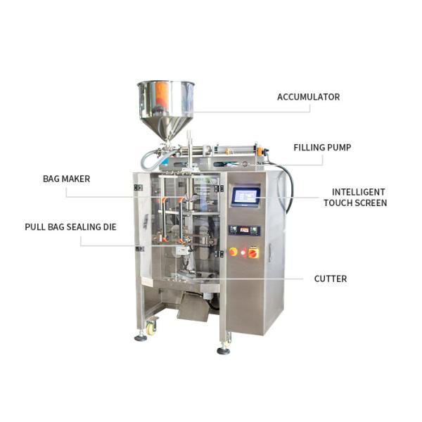45 Degree Angle Sauce Bag Packing Machine 3KW Automatic Tomato Paste Packaging Machine