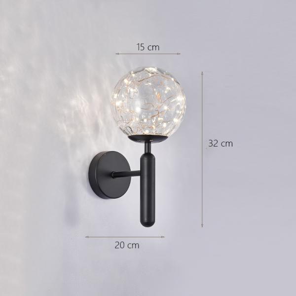 Modern Decorative Full Star Wall Lamp Black Gold for Children Bedroom Living Room wall mounted led light(WH-OR-116）