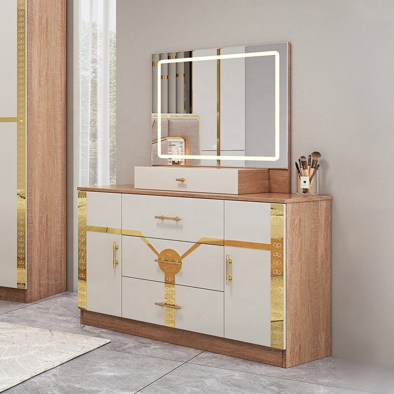 Meuble De Chambre Modern Bedroom Furniture Set king Size Bed Wooden Frame Luxury Home Complete Turkish Furniture Bedroom Sets