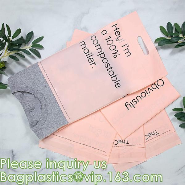 Biodegradable Mailer, Compostable Mailing Pack, Corn Starch Slider Zipper, PLA, PBAT, Apparel Garment