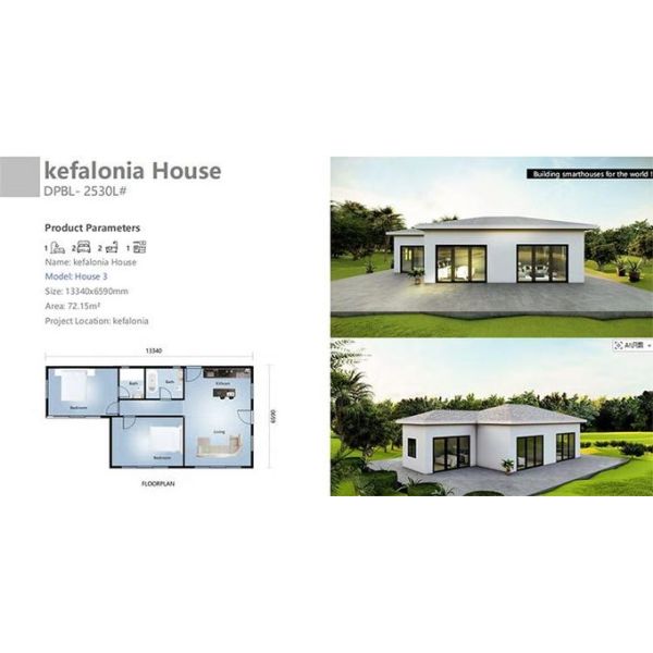 CE Certification Luxury Prefab House Modular Home With Light Stee Frame House Kits