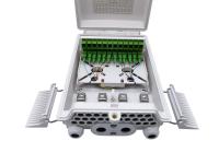 24 Ports SC Outdoor Wall or Pole Mount Fiber Optic Termination Box IP65 White for Cable Management in Outdoor Settings