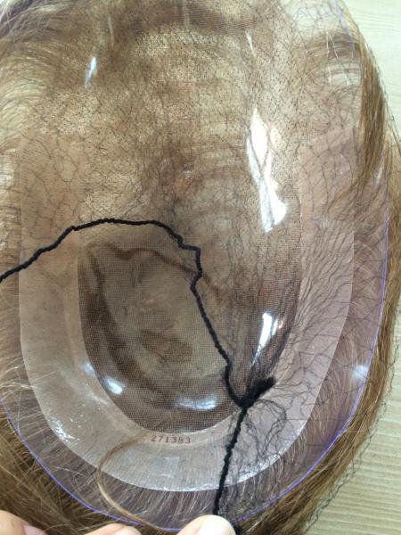 Système de coiffure personnalisé en dentelle 3/4 Full Cap Toupee Hair Piece Naturel