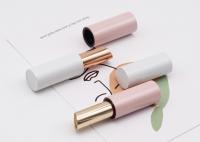 Aluminio blanco de la barra de labios del rosa del envase del cilindro vacío delgado del tubo