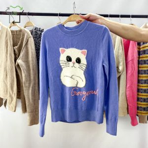 Warm Winter Second Hand Sweaters Clean 95%-100% Mixed Colors Strictly Sorted for Ladies