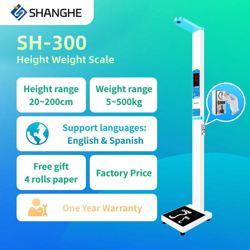 Coin-Operated Coin Operated Weight Scale Smart Height Weight Scale LED Display OEM Customizable Medical Scale