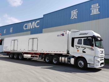 Diesel Fuel Type Refrigerator Box Semi Trailer 30T Load Capacity