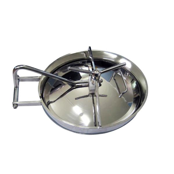 SS304 SS316L Circular Manhole None Pressure Sanitary Tank Hatch Covers