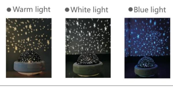 BPA Free Washable Silicone LED Sleep Light Projector AAA Battery Powered For Bedroom