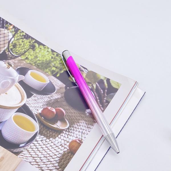Stationery Supply Gradient Aluminum Press Ballpoint Pen Promotion Logo Ball Pen