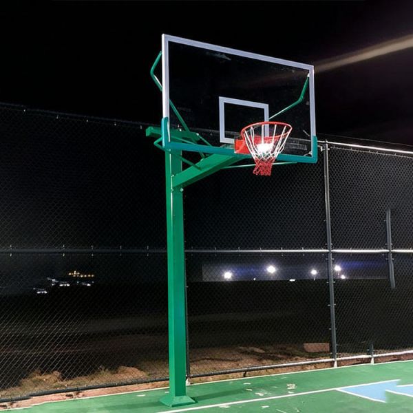 Heavy-Duty Adult Outdoor Basketball Stand with Movable Standard Frame for School Square or Home Use