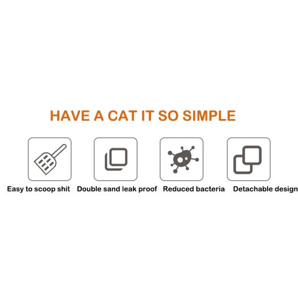 Cat Litter Box Anti-Splash Pet Dog Toilet Large Space Cat Plastic Cat Tray for Indoor