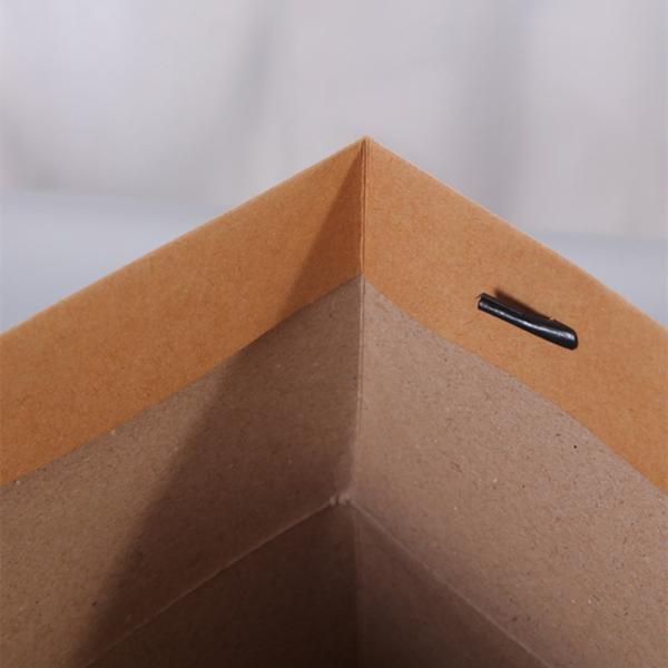 Recyclable Square Brown Kraft Paperboard Boxes Packaging Bags For Flower Arrangements